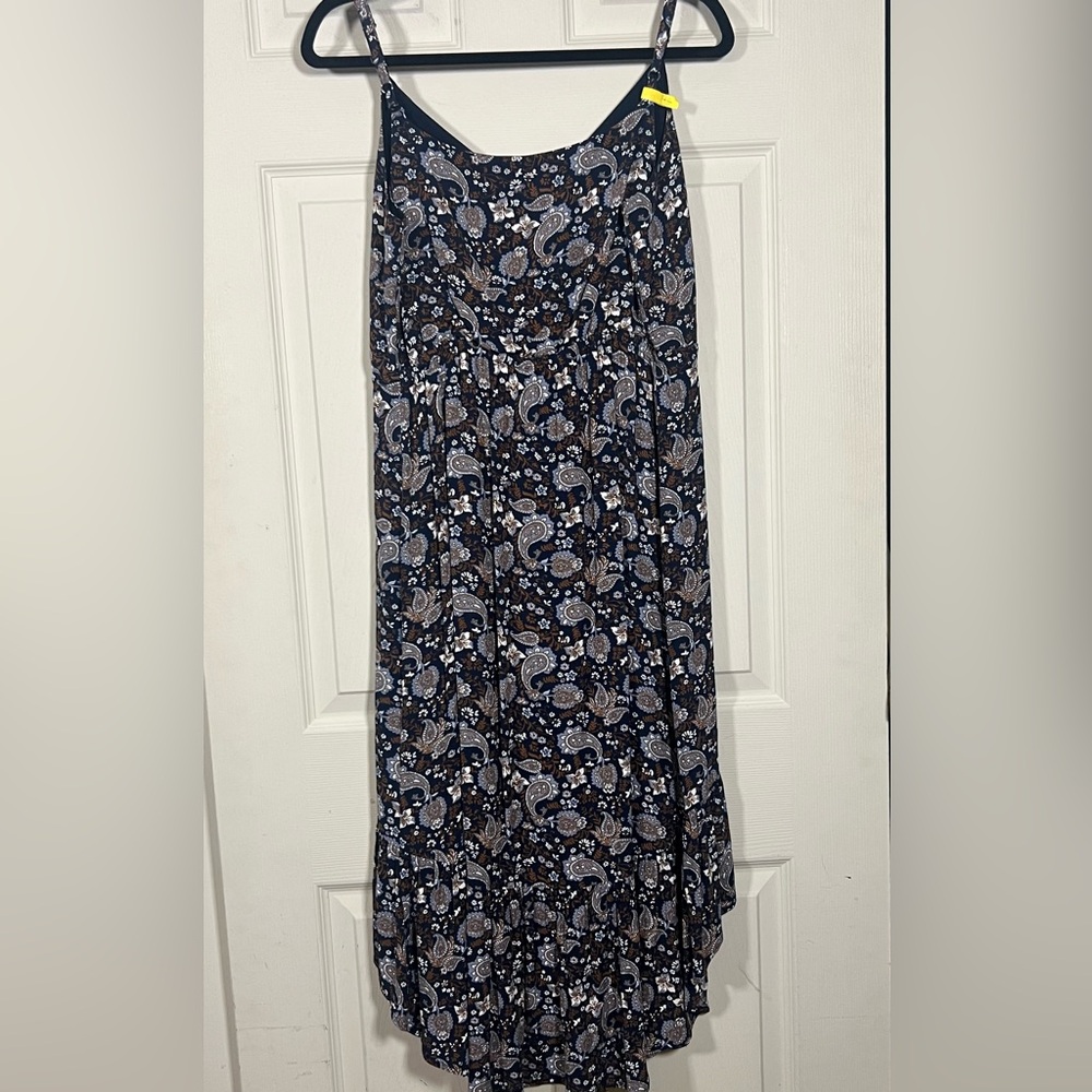 Sanctuary Hi Low Midi Dress Navy Paisley Boho Flowy Small - Picture 6 of 7